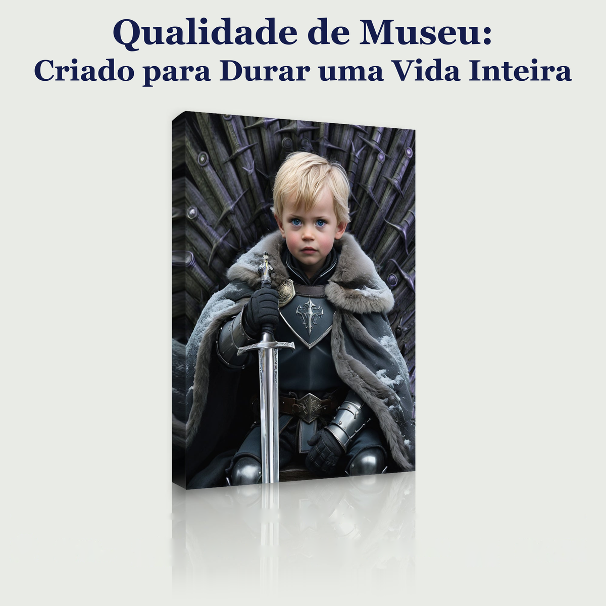 O Pequeno Rei do Norte – quadro canvas personalizado, qualidade de museu, criado para durar uma vida inteira