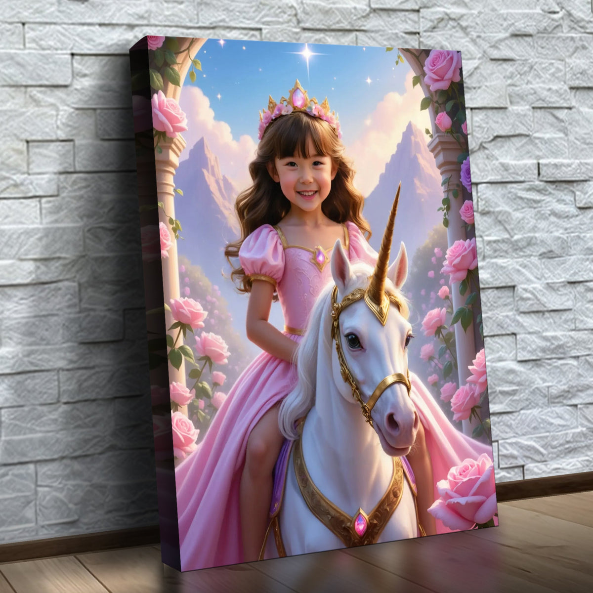 A Princesa e o Unicórnio — quadro personalizado