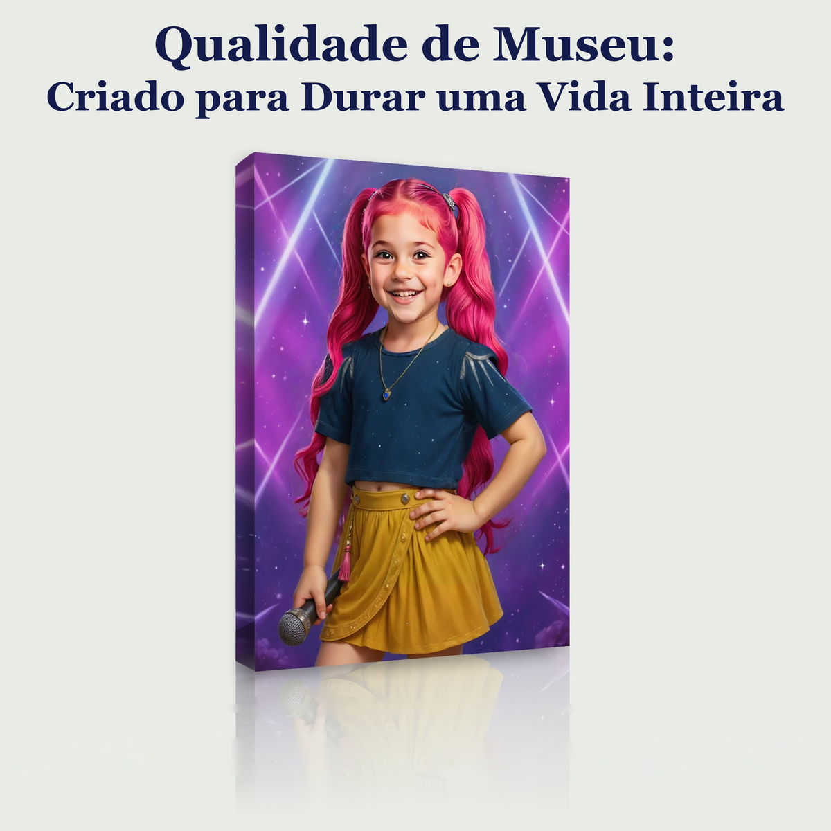 A Estrela Cometa Rosa do K-Pop – quadro canvas personalizado, qualidade de museu, criado para durar uma vida inteira