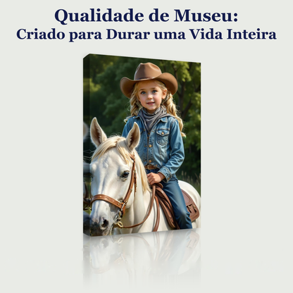 A Princesa do Rodeio – quadro canvas personalizado, qualidade de museu, criado para durar uma vida inteira