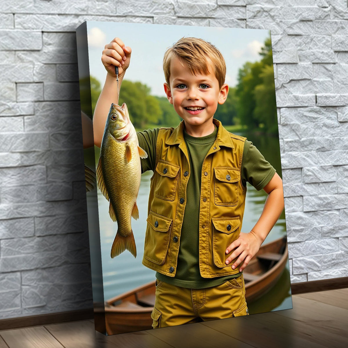 O Pequeno Pescador — quadro personalizado
