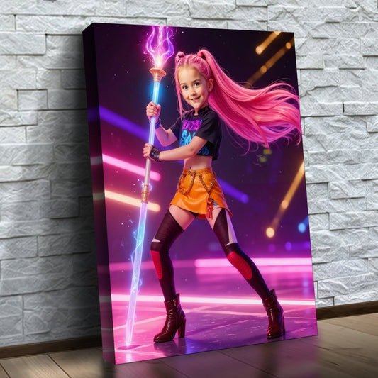 A Guerreira do K-Pop — quadro personalizado