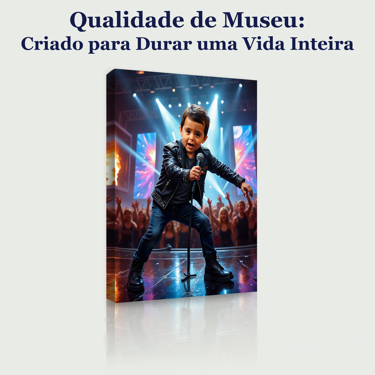 O Astro do Rock – quadro canvas personalizado, qualidade de museu, criado para durar uma vida inteira