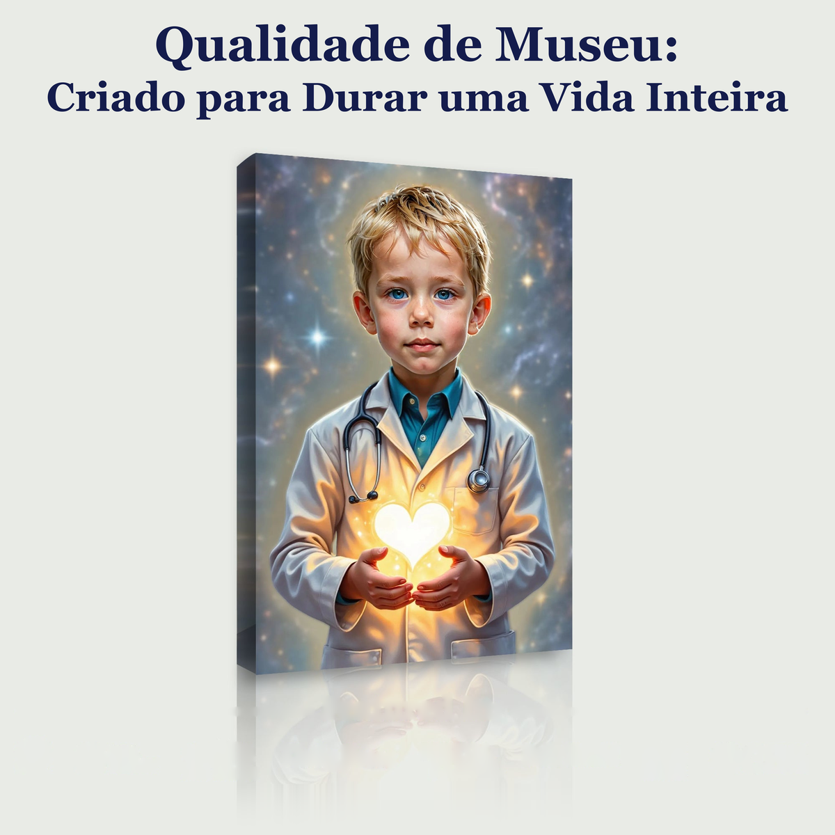 O Pequeno Médico – quadro canvas personalizado, qualidade de museu, criado para durar uma vida inteira